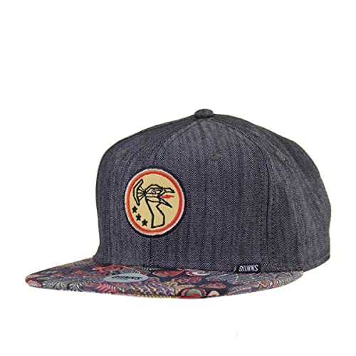 Djinns Snapback Cap 6P SB PEARCOCK Linen REV Black, Size:ONE Size von Djinns