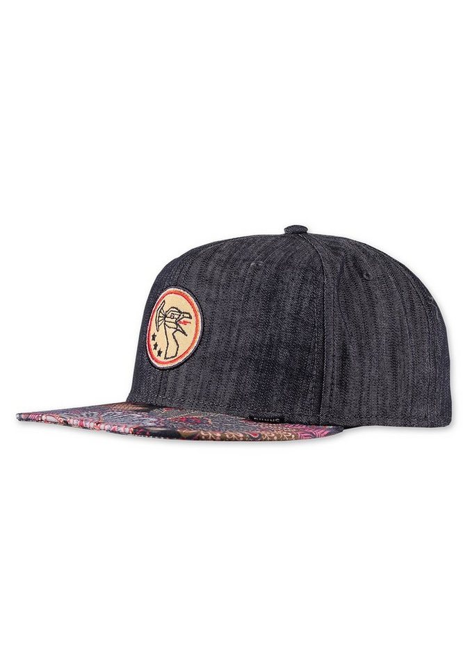 Djinns Snapback Cap Djinns Snapback Cap 6P SB PEARCOCK LINEN REV Black von Djinns