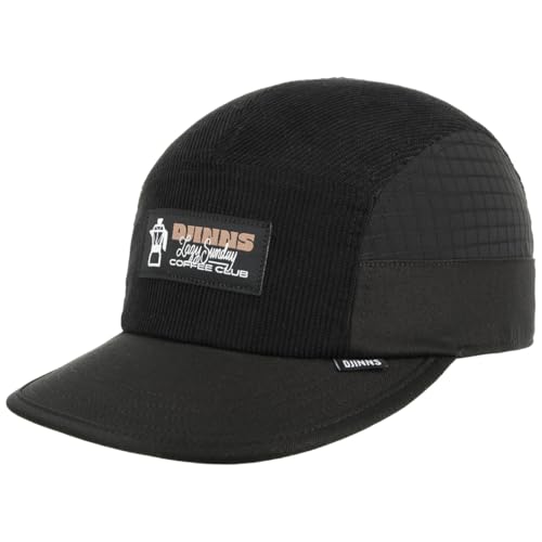 Djinns - Sunday Coffee Cord (black) - 5 Panel Soft Flat Cap Meshcap Hat Kappe Mütze Caps von Djinns