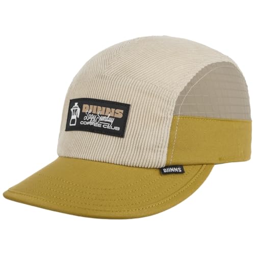 Djinns - Sunday Coffee Cord (khaki creme) - 5 Panel Soft Flat Cap Meshcap Hat Kappe Mütze Caps von Djinns