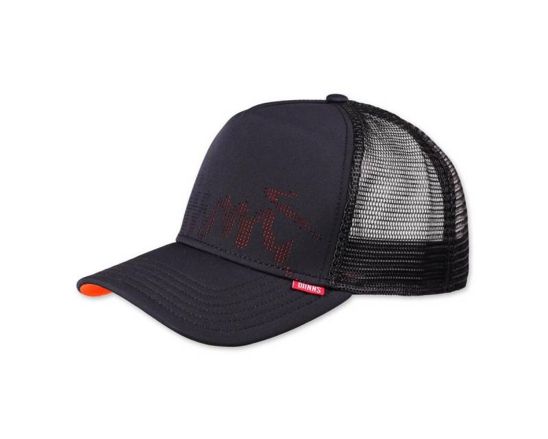 Djinns Trucker Cap Djinns HFT Cap Burned Spots black/orange Lochmuster der Frontansicht Djinns Trucker Cap Djinns HFT Cap Burned Spots black/orange Lochmuster der Frontansicht von Djinns