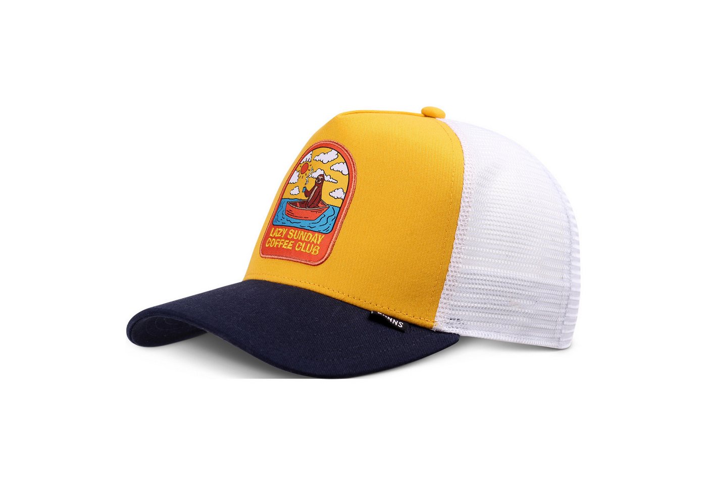 Djinns Trucker Cap Djinns HFT Trucker Cap Sunday Sloth Mustard/Navy (Basecap, Meshcap, Trucker Kappe) von Djinns