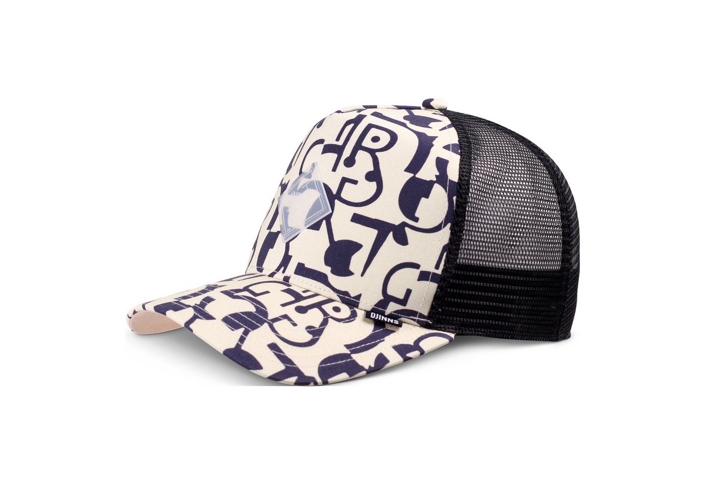 Djinns Trucker Cap Djinns New HFT Trucker Cap Simple Aztek Beige/Black (Basecap, Meshcap, Trucker Kappe) von Djinns