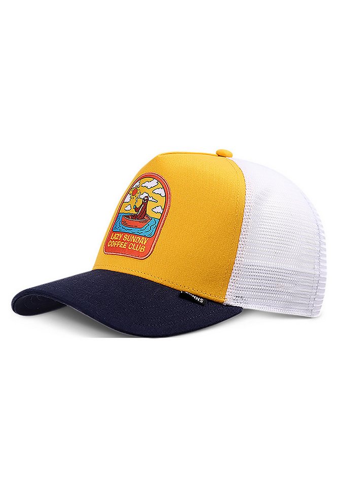 Djinns Trucker Cap Djinns New HFT Trucker Cap Sunday Sloth Mustard Navy Mehrfarbig von Djinns