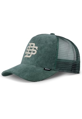 Djinns Trucker Cap Cord Felt Green Grün, Size:OneSize von Djinns