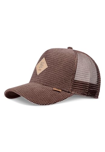 Djinns - Waffle Cord (brown) - Trucker Cap Meshcap Hat Kappe Mütze Caps von Djinns