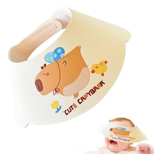 Djowyh Babyshampoo-Haube - Süßes Capybara Design Badeschirm Mit Spritzschutz,Spritzwassergeschützt Mit Schutz Für Augen, Nase Und Nacken Beim Baden von Djowyh