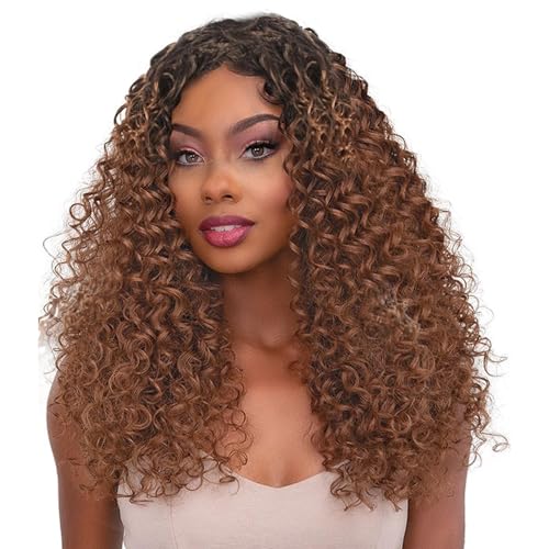 Djowyh Deep Wave Curly Perücke, menschliche Haar Perücke Deep Wave | Lange menschliche Perücken atmungsaktive Netzkappe | Realistische Haarverlängerungen, Mode Kopfbedecke Haare von Frauen von Djowyh