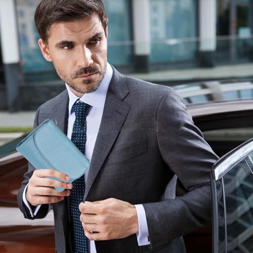 Djowyh Frauen Münzgeldbörse, Kunstleder Portemonnaie, Leichtes Slim Organizer für Reise Business Taschen mit Münzfach von Djowyh