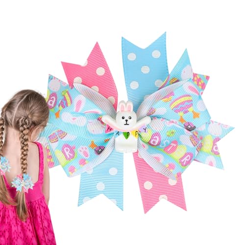 Djowyh Haarbögen für Kinder, süße Haarbögen | Mädchen Haarbögen Clip Accessoires - Ribbon süßer Hasenpunkt Barrettes, Mode Haarnadel für Babykinder von Djowyh