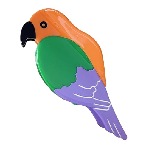 Djowyh Haarklammer in Papageienform, Acetat-Haarspange,Papageienvögel Acetatklemme - Süße Mädchen-Haar-Accessoires, starke Haltebackenklemme für Erwachsene, Frauen, alle Altersgruppen von Djowyh