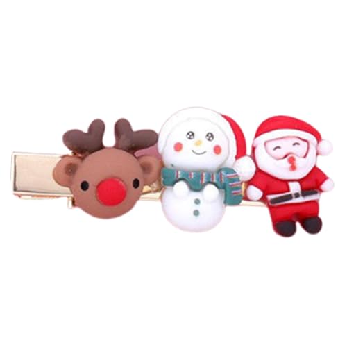 Djowyh Weihnachtshaarspange Weihnachtsmann,Weihnachtshaarspangen für Mädchen | Niedliche Clips-Haarspangen für den Urlaub für Kinder - Weihnachts-Haarschmuck, Weihnachts-Haar-Styling-Nadeln für von Djowyh