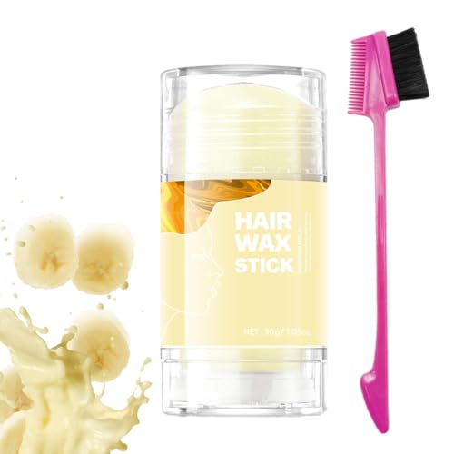 Haarwachs Stick Damen Haarwachs Stick, Langanhaltender Styling-Wachsstift Zur Kontrolle Des Haarfinishs, Styling-Haar-Pomadestift Für Kantenkontrolle, Haarsträhnen, Frizz von Djowyh