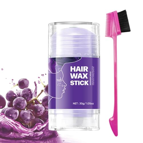 Haarwachs Stick Damen Haarwachs Stick, Langanhaltender Styling-Wachsstift Zur Kontrolle Des Haarfinishs, Styling-Haar-Pomadestift Für Kantenkontrolle, Haarsträhnen, Frizz von Djowyh