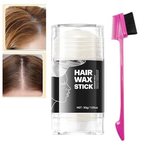 Haarwachs Stick Damen Haarwachs Stick, Langanhaltender Styling-Wachsstift Zur Kontrolle Des Haarfinishs, Styling-Haar-Pomadestift Für Kantenkontrolle, Haarsträhnen, Frizz von Djowyh