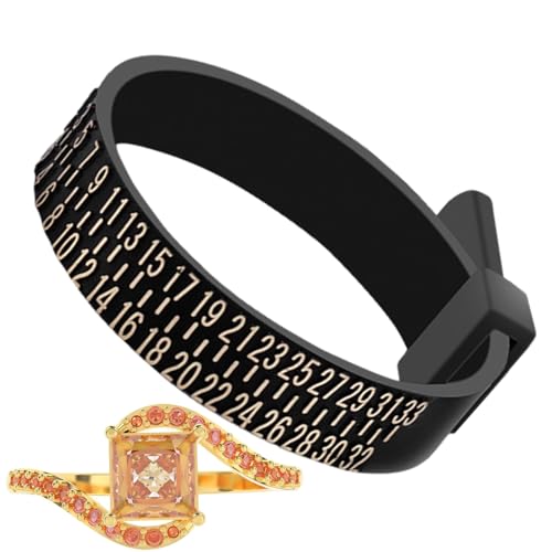 Ringmessband Ringgrößenmesser/Ringgrößenmesser, Die Messungen Sind Präzise Und Deutlich Sichtbar Für Diejenigen,Die Einen Ring Für Eine Hochzeit Oder Ein Geschenk Kaufen Müssen von Djowyh