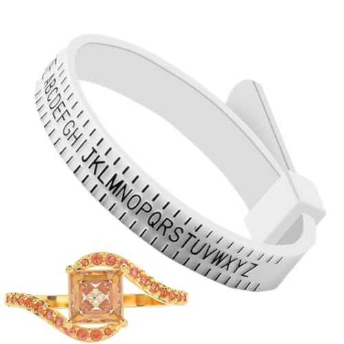 Ringmessband Ringgrößenmesser/Ringgrößenmesser, Die Messungen Sind Präzise Und Deutlich Sichtbar Für Diejenigen,Die Einen Ring Für Eine Hochzeit Oder Ein Geschenk Kaufen Müssen von Djowyh