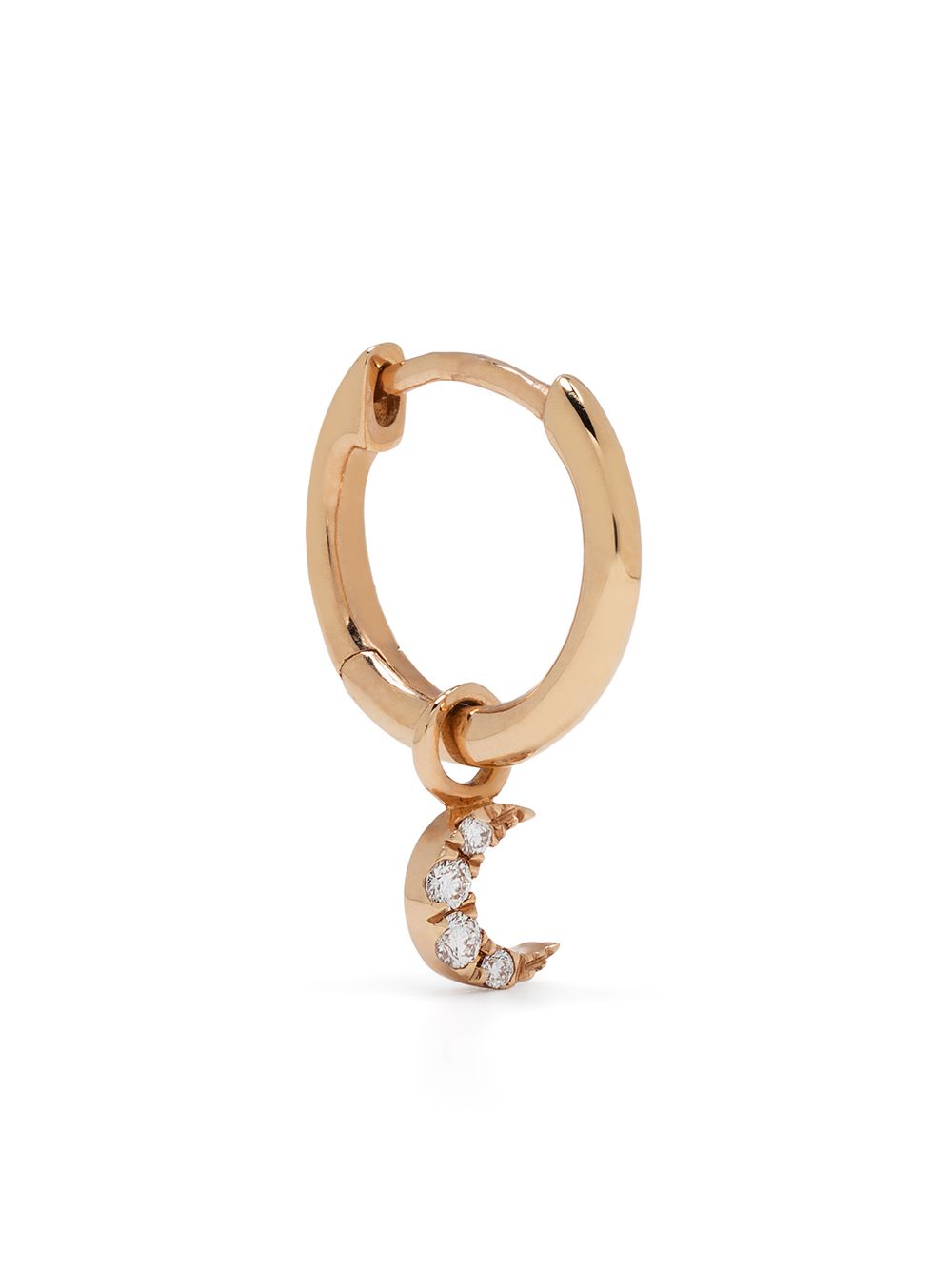 Djula 18kt Rotgoldcreole mit Diamanten - Rosa von Djula