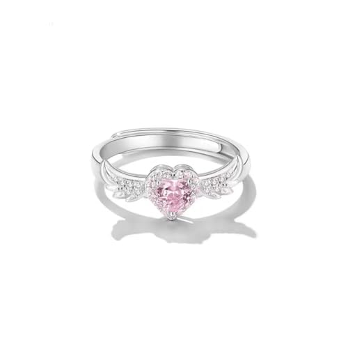 DkakoJew Damen Ringe verstellbare Engelsflügel rosa Ring Versprechen Ring Jubiläumsgeschenk Geburtstagsgeschenk. von DkakoJew