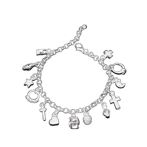 DkakoJew Damenarmbänder, dreizehn Anhängerarmbänder für weibliche Teenager, lieben Bettelkettenarmbänder Modeschmuck Geschenke. von DkakoJew