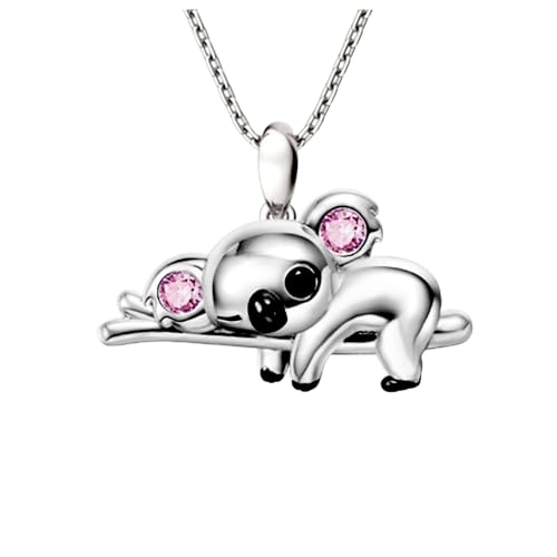 DkakoJew Nette Koala Anhänger Halskette, für Mädchen Jungen Anhänger Halsketten Geschenke Schmuck Geschenke für Mädchen Tochter Jungen Sohn Enkelin Nichte Geburtstag Weihnachten Graduierung Geschenk. von DkakoJew