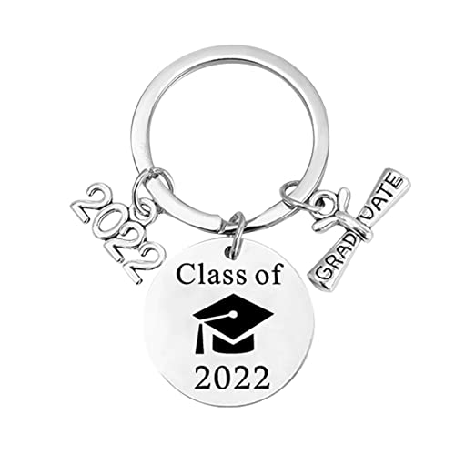 Dkings Graduation Keychain Edelstahl Abschluss Schlüsselanhänger 2022 Graduate hängenden Anhänger Inspirierend Abschluss Geschenk für Freunde (A) von Dkings