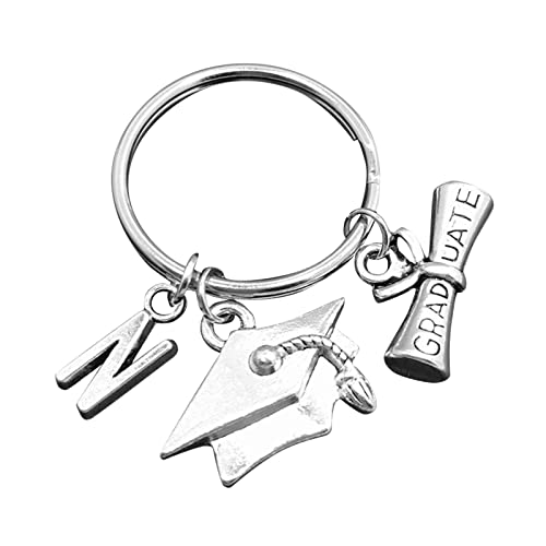 Graduation Keychain Edelstahl Abschluss Schlüsselanhänger mit Gravur Diplom Bachelor Cap Anhänger Abschluss Geschenk (N) von Dkings