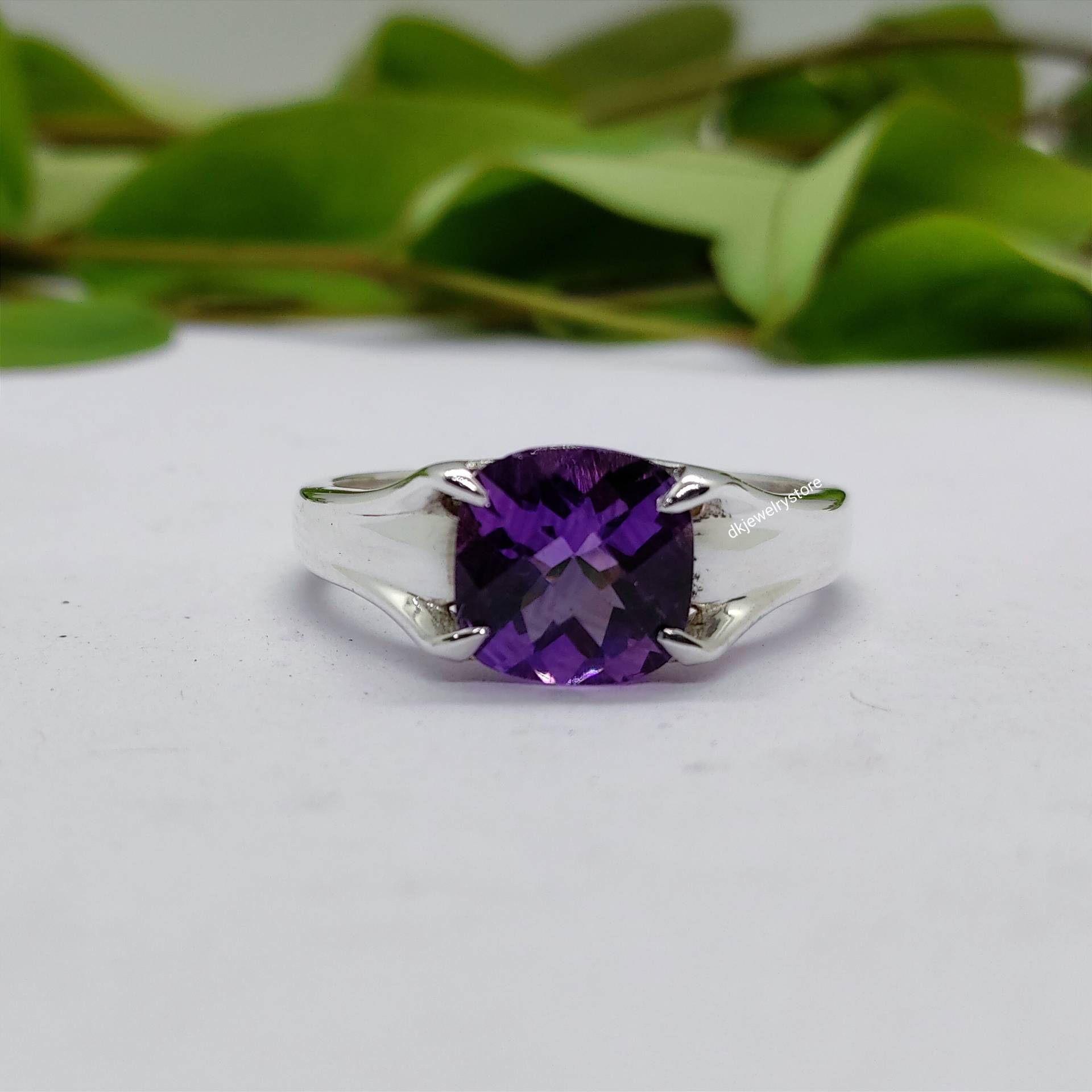 Antiker Kissen Amethyst Verlobungsring, Februar Birthstone, 925sterling Silber, Versprechensring Für Ihn, Weihnachtsgeschenke Antiker Kissen Amethyst Verlobungsring, Februar Birthstone, 925sterling Silber, Versprechensring Für Ihn, Weihnachtsgeschenke von Dkjewelrystore
