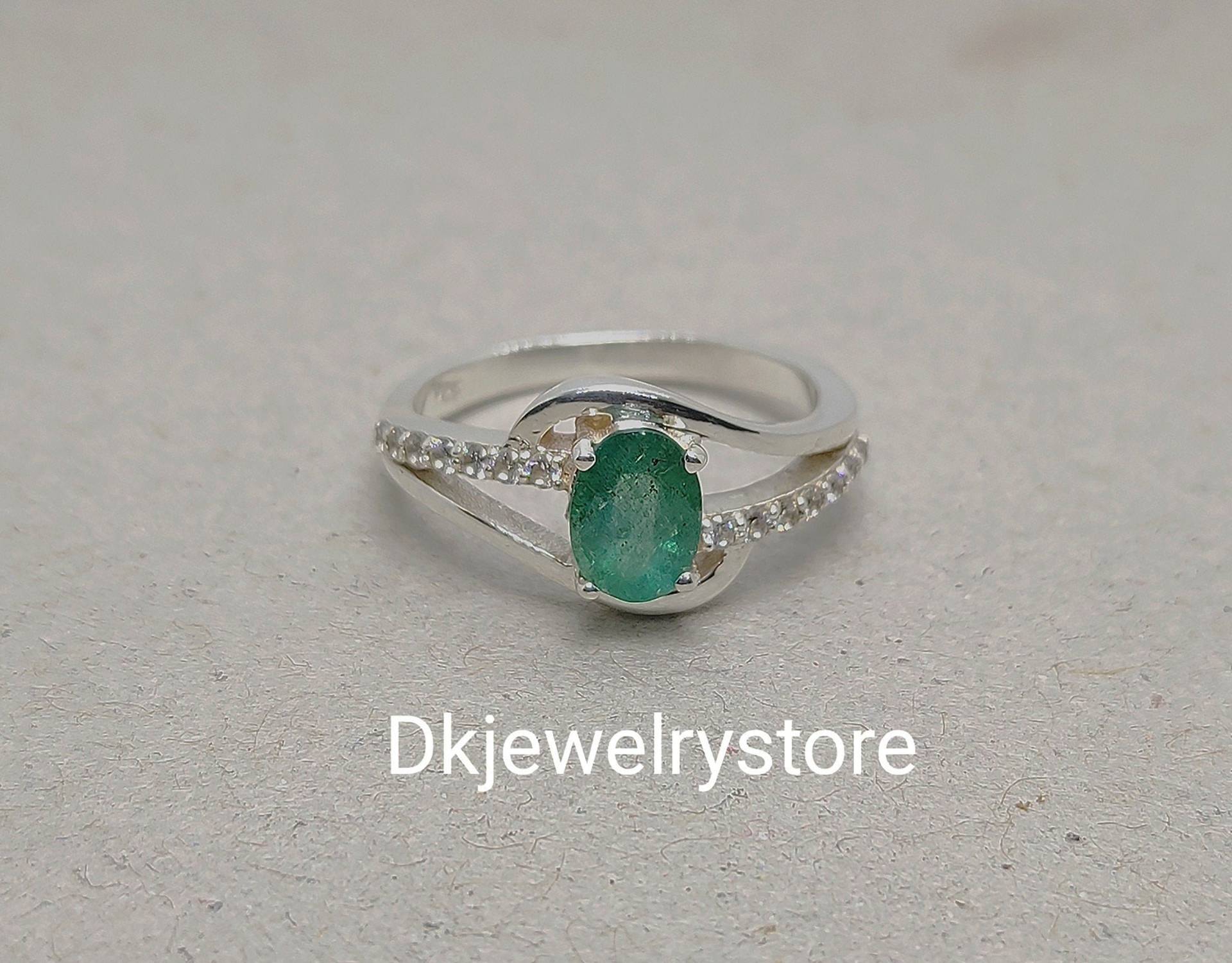 Echte Smaragd Ring Sterling Silber Herren Ehering Versprechen Für Ihre Trauzeugin Geschenke von Dkjewelrystore