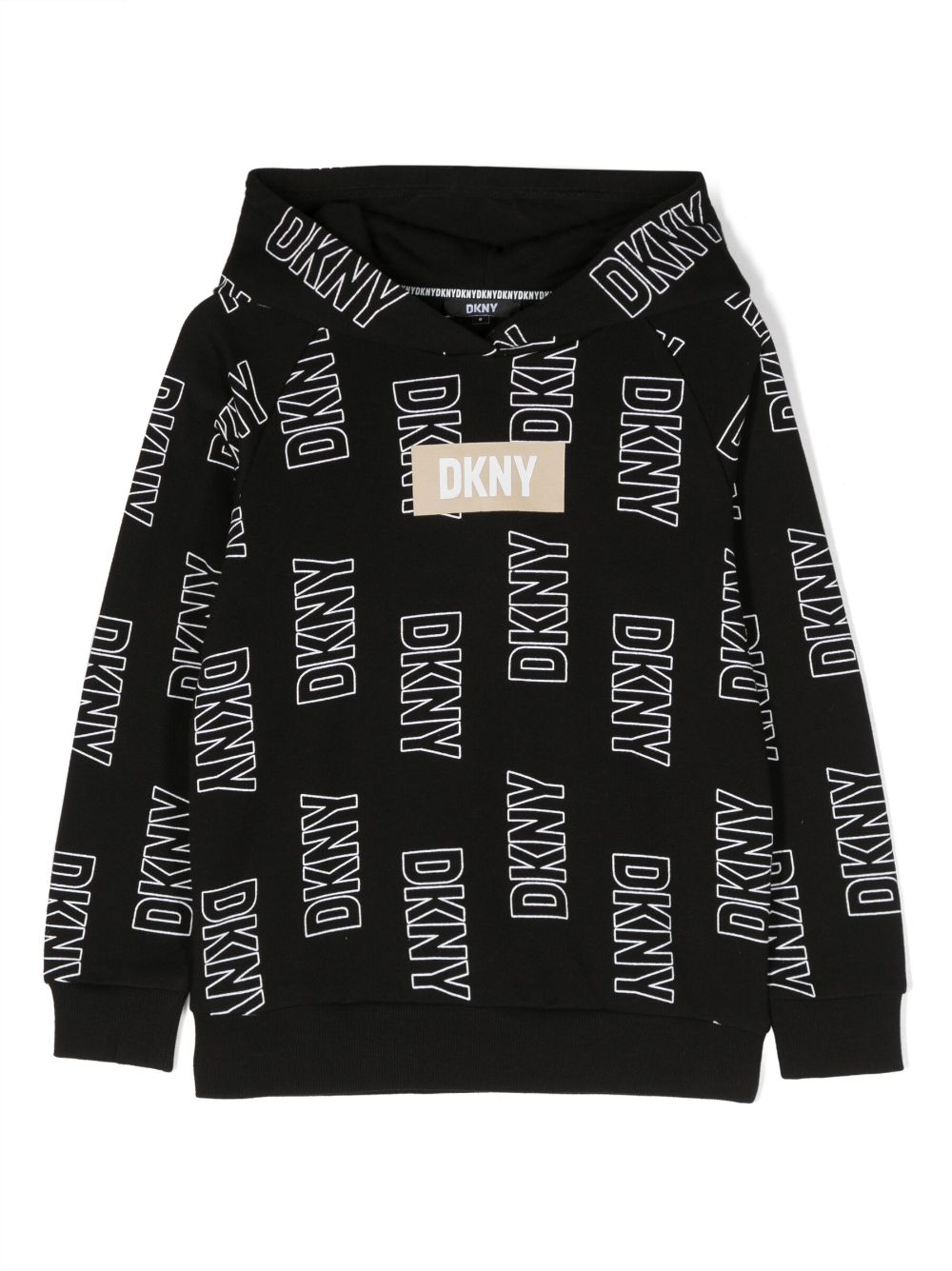 Dkny Kids Hoodie mit Logo-Print - Schwarz von Dkny Kids