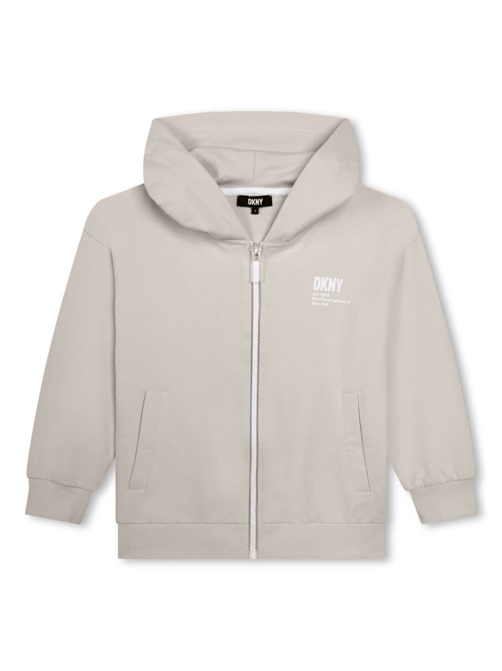 Dkny Kids Kapuzenjacke mit Logo-Print - Nude von Dkny Kids