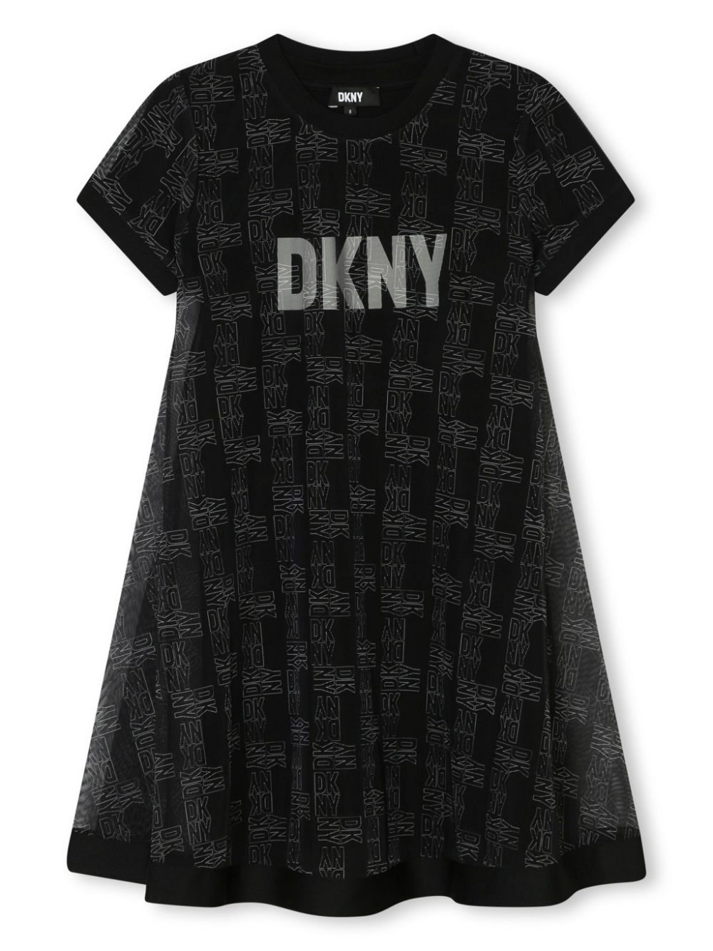 Dkny Kids Kleid im Layering-Look mit Logo-Print - Schwarz von Dkny Kids