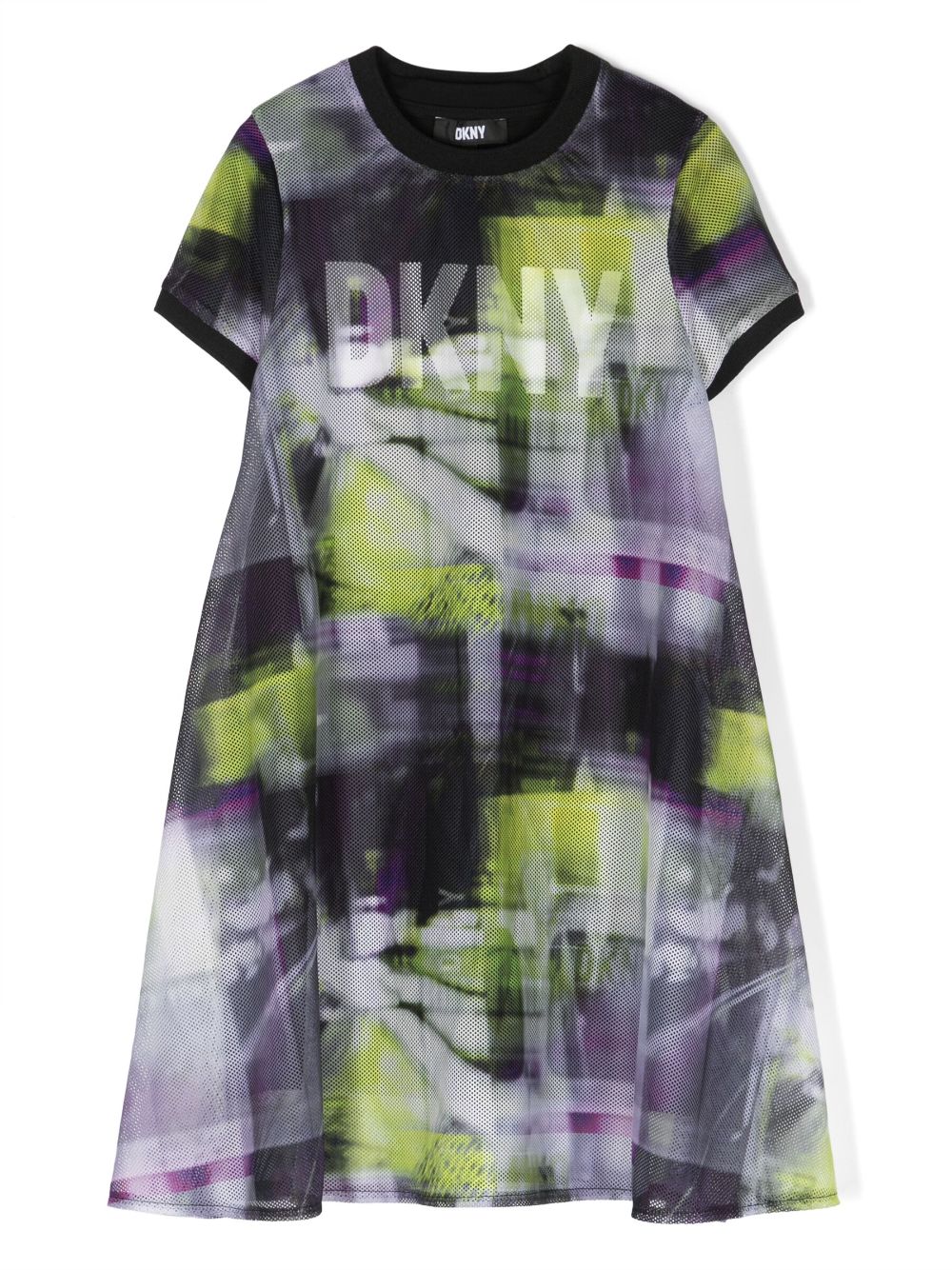 Dkny Kids Kleid mit Mesh-Overlay - Grün von Dkny Kids