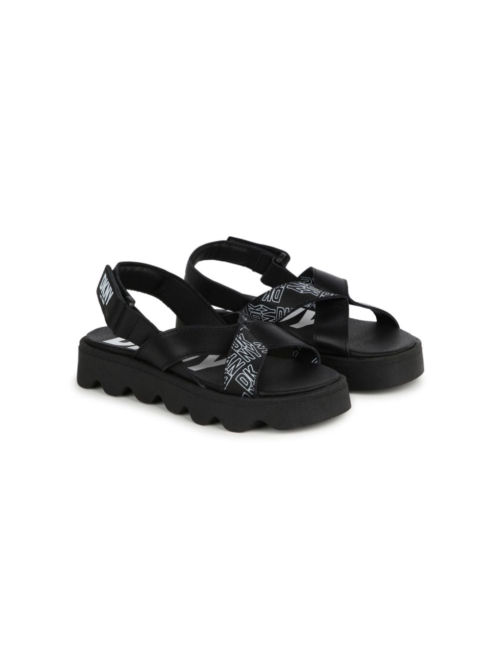 Dkny Kids Sandalen mit Logo-Riemen - Schwarz von Dkny Kids