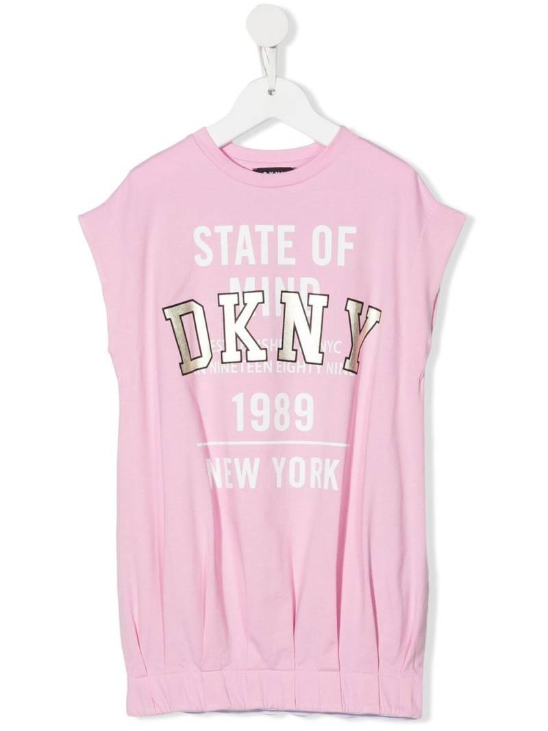 Dkny Kids T-Shirtkleid mit Logo-Print - Rosa von Dkny Kids