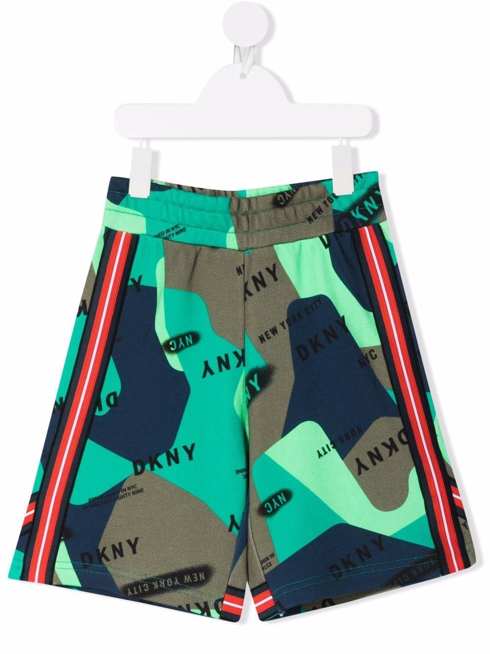 Dkny Kids Badeshorts mit Camouflage-Print - Grün von Dkny Kids