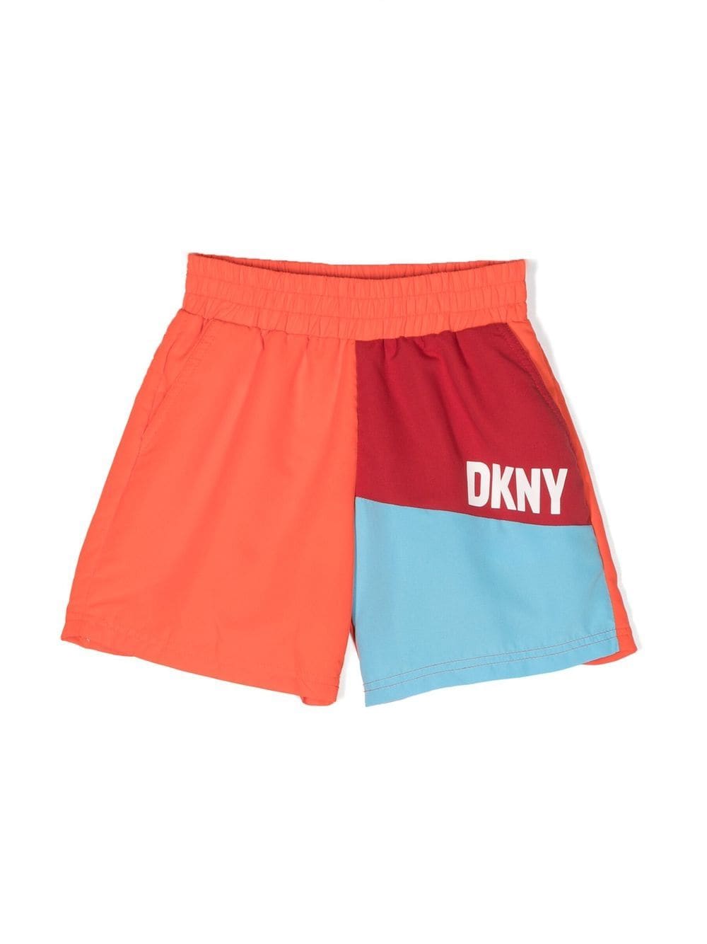 Dkny Kids Badeshorts in Colour-Block-Optik - Orange von Dkny Kids