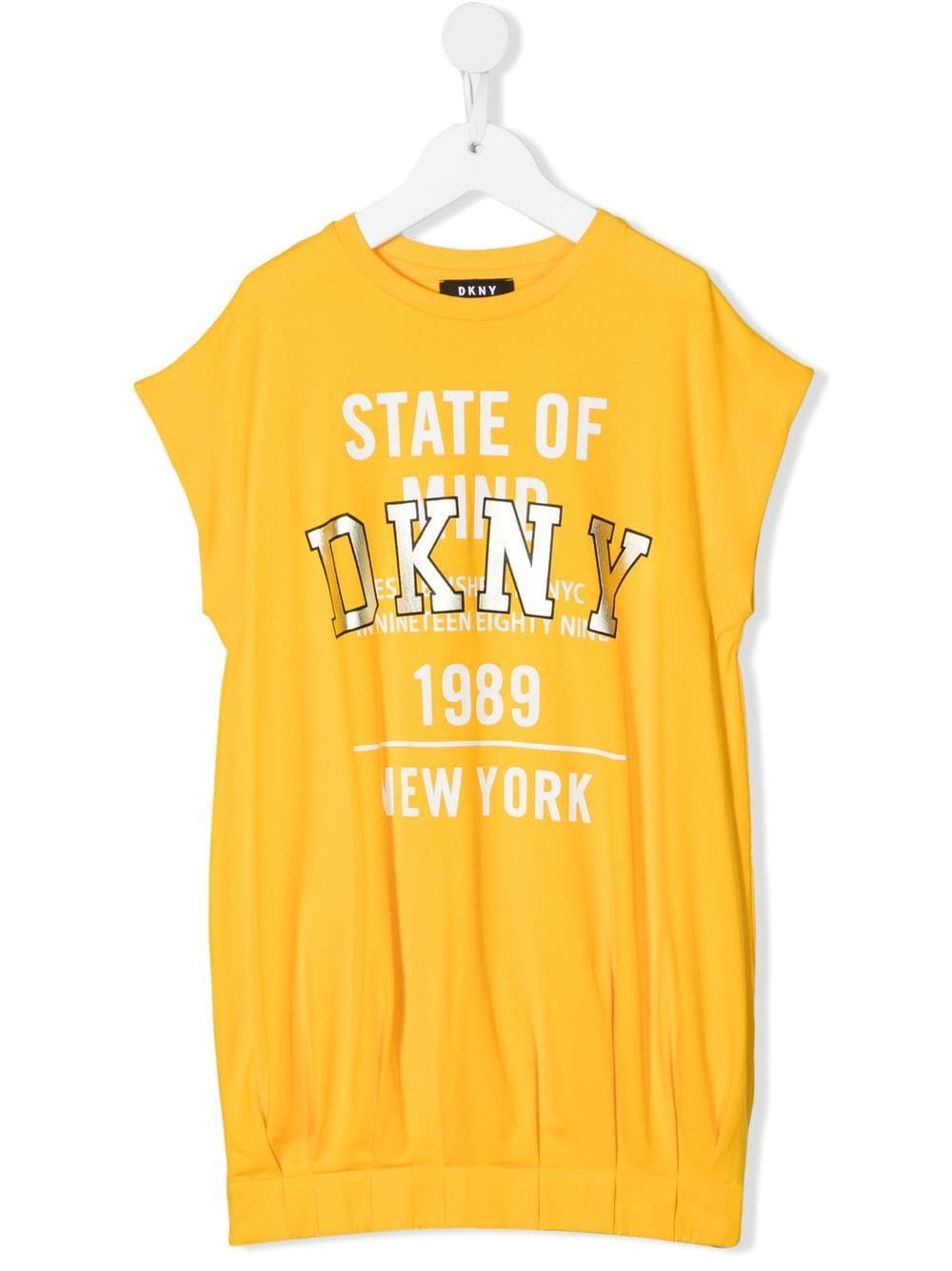 Dkny Kids T-Shirtkleid mit Logo-Print - Gelb von Dkny Kids