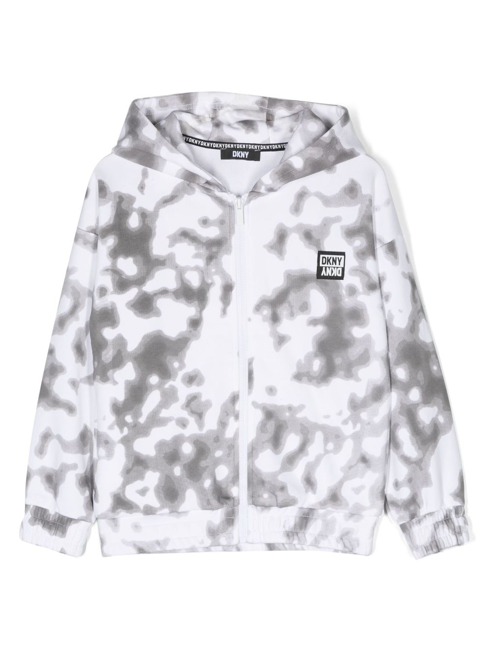 Dkny Kids Kapuzenjacke mit Batikmuster - Weiß von Dkny Kids