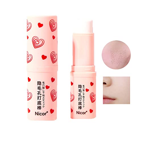 Pore Invisible Makeup Primer Stick, glatte Haut, unsichtbare Poren, Ölkontroll-Concealer-Primer, feuchtigkeitsspendender, matter Make-up-Primer, für alle Hauttypen, Frauen und Männer von Dlmlemu