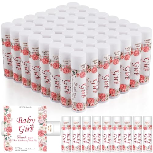 Dmsky DMSKY Lippenbalsam, 60 Stück, Babypartygeschenke für Mädchen, geschlechtsspezifische Partygeschenke für Mädchen von Dmsky