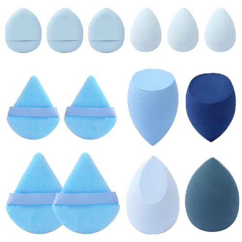 Dmuzsoih 14x Makeup Schwämme Set, Beauty Schwamm Blender, Puderquaste Set, Triangle Face Makeup Puff, Foundation Blending Beauty-Blender, Wet & Dry Use Long Lasting For Women Cream And Powder von Dmuzsoih