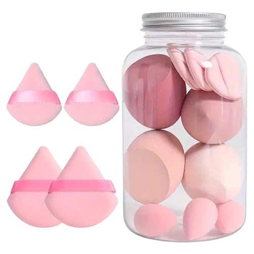 Dmuzsoih 14x Makeup Schwämme Set, Beauty Schwamm Blender, Puderquaste Set, Triangle Face Makeup Puff, Foundation Blending Beauty-Blender, Wet & Dry Use Long Lasting For Women Cream And Powder von Dmuzsoih