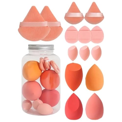 Dmuzsoih 14x Makeup Schwämme Set, Beauty Schwamm Blender, Puderquaste Set, Triangle Face Makeup Puff, Foundation Blending Beauty-Blender, Wet & Dry Use Long Lasting For Women Cream And Powder von Dmuzsoih