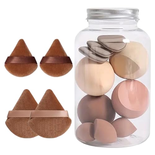 Dmuzsoih 14x Makeup Schwämme Set, Beauty Schwamm Blender, Puderquaste Set, Triangle Face Makeup Puff, Foundation Blending Beauty-Blender, Wet & Dry Use Long Lasting For Women Cream And Powder von Dmuzsoih