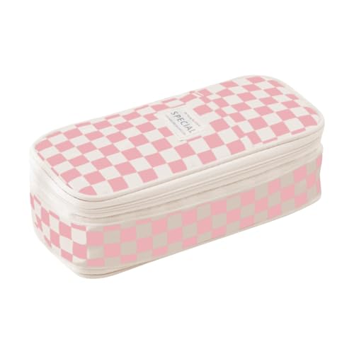 Dmuzsoih Federmäppchen Aufbewahrungstasche - Großraum-Federmäppchen Mit Doppelreißverschluss,Ausklappbare Box Mit Doppelreißverschluss Für Ästhetisches Schulmaterial Bastelbedarf Und Kunstzubehör Für von Dmuzsoih