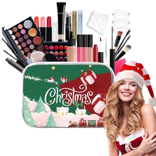 Dmuzsoih Makeup Sets Für Frauen,Weihnachten Makeup Kit | 27 Teile Langanhaltende Wasserdichte Kosmetik Artikel Für Reise Date Party Festtage Zuhause | Für Reise Dating Festparty Zuhause von Dmuzsoih