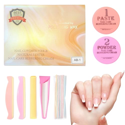 Dmuzsoih Nagelpolier-Set,Nagelplattenpflege - Poliermittel Cremepflege Set Für Frauen Salon Maniküre Pediküre Verbesserter Glanz von Dmuzsoih