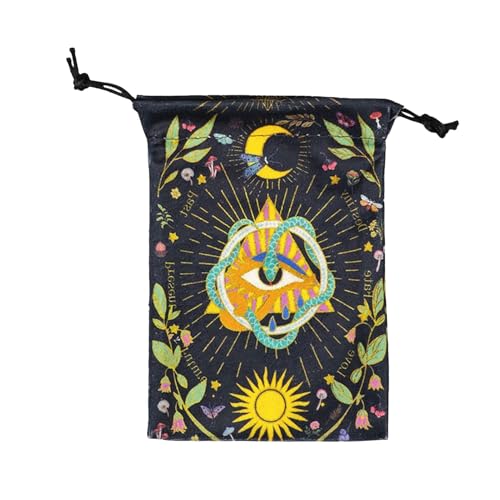 Dmuzsoih Tarot Tasche | Tarotkarten Samt Aufbewahrungstasche | Schützende Umhüllung Organizer Für Wahrsagerei Zubehör | Für Würfel Kristall Rune Enthusiasten Anfänger Jugendliche Erwachsene Reise von Dmuzsoih