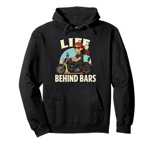 Life Behind Bars Damen Biker Pullover Hoodie Life Behind Bars Damen Biker Pullover Hoodie von DnD Design